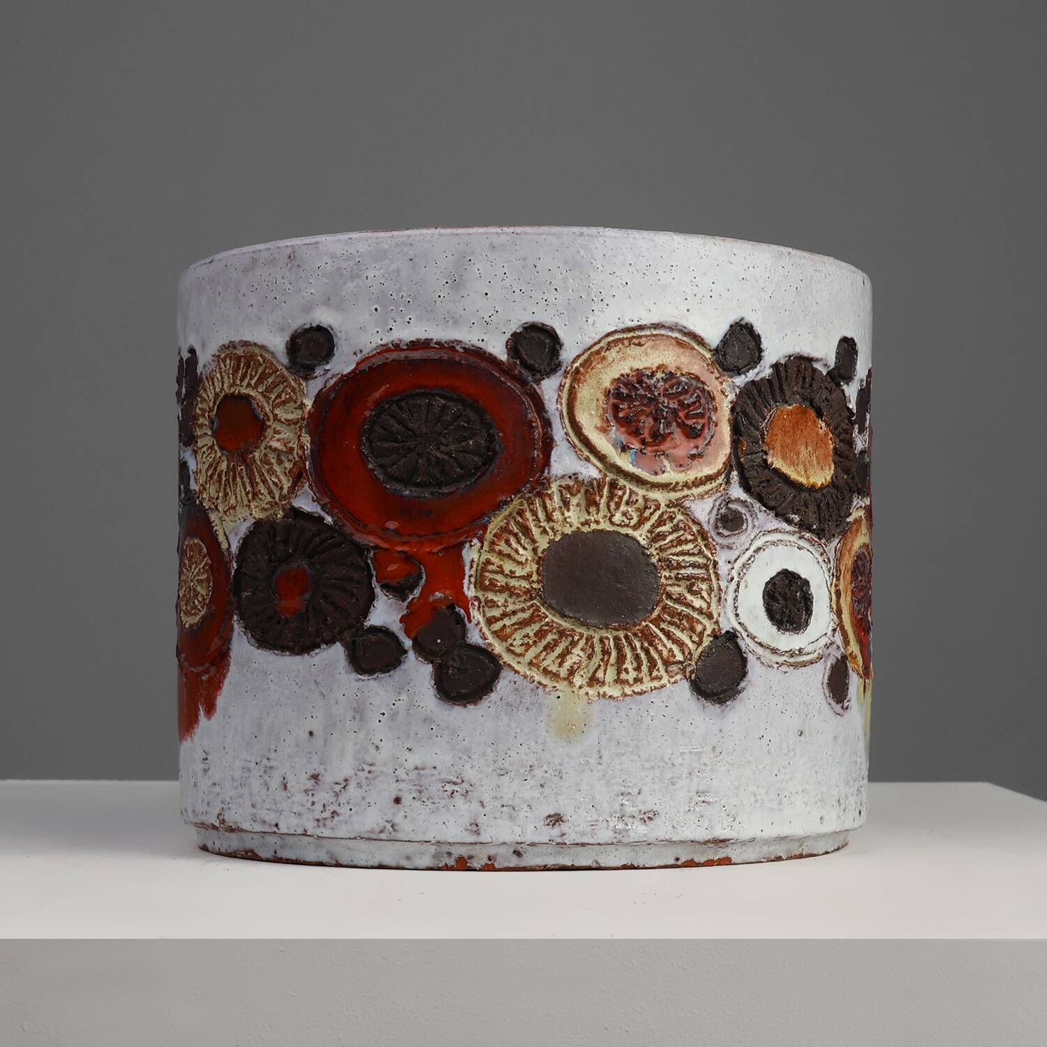 Signed Perignem Ceramic Vase, Belgium, circa 1960