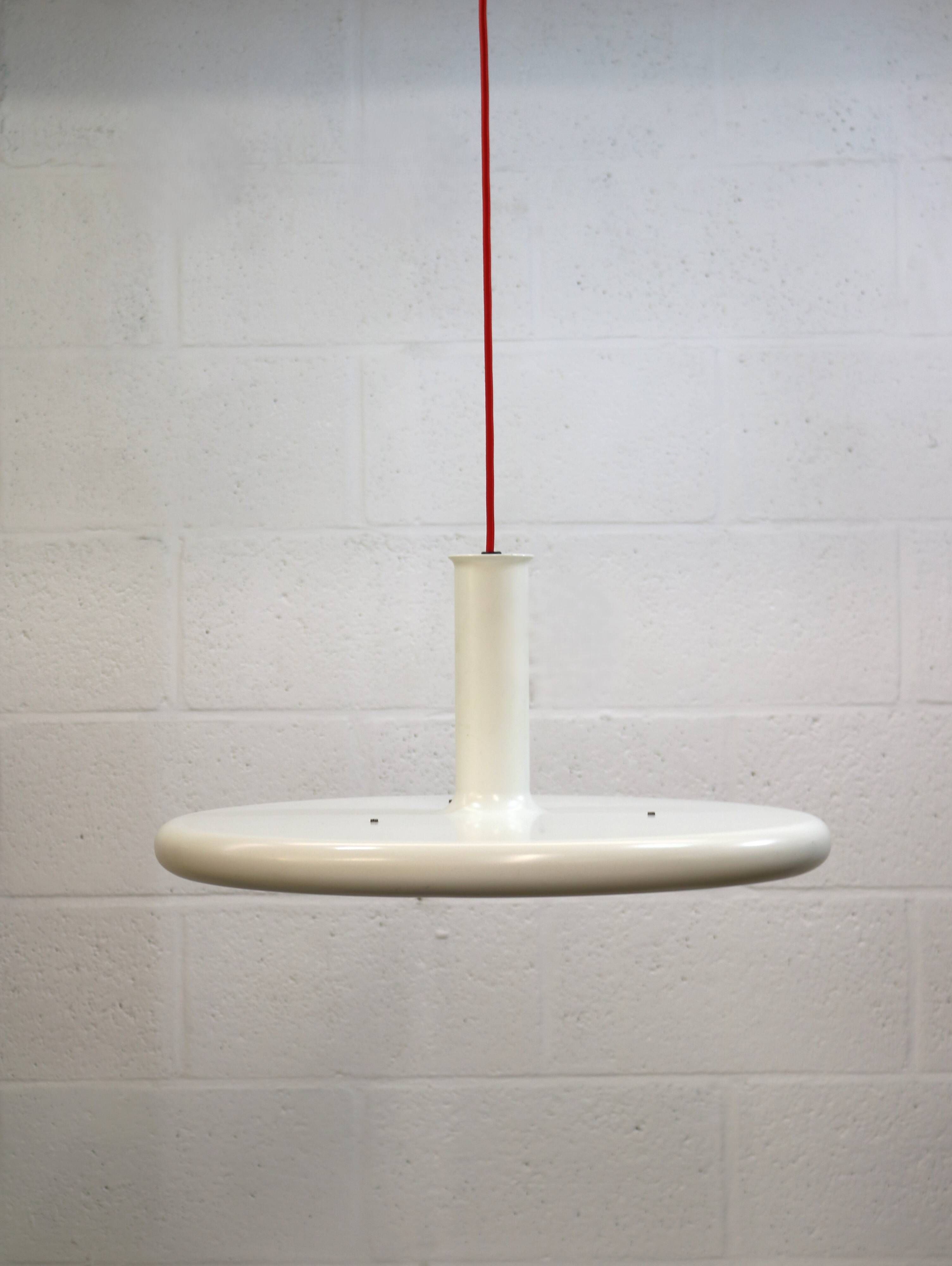 White XL Fog & Morup Optima Pendant Lamp: Hans Due Design, Denmark 1970s
