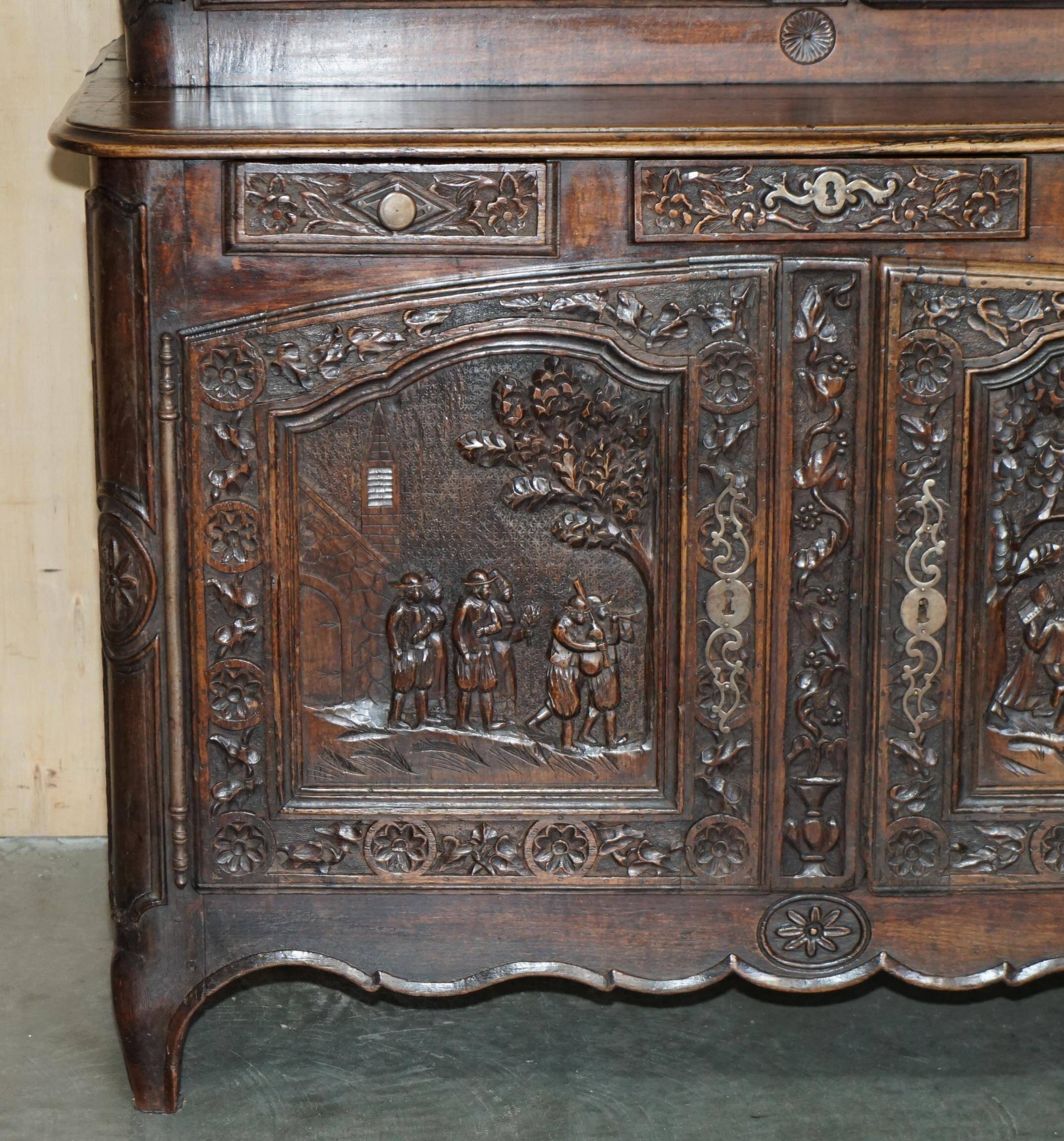 Antique Dutch carved placard, circa 1860.