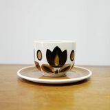 Vintage cup and saucer published by Boch La Louvière