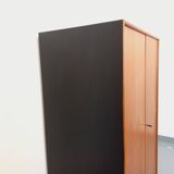 Vintage Scandinavian modernist wardrobe in teak and metal from the 1960s.