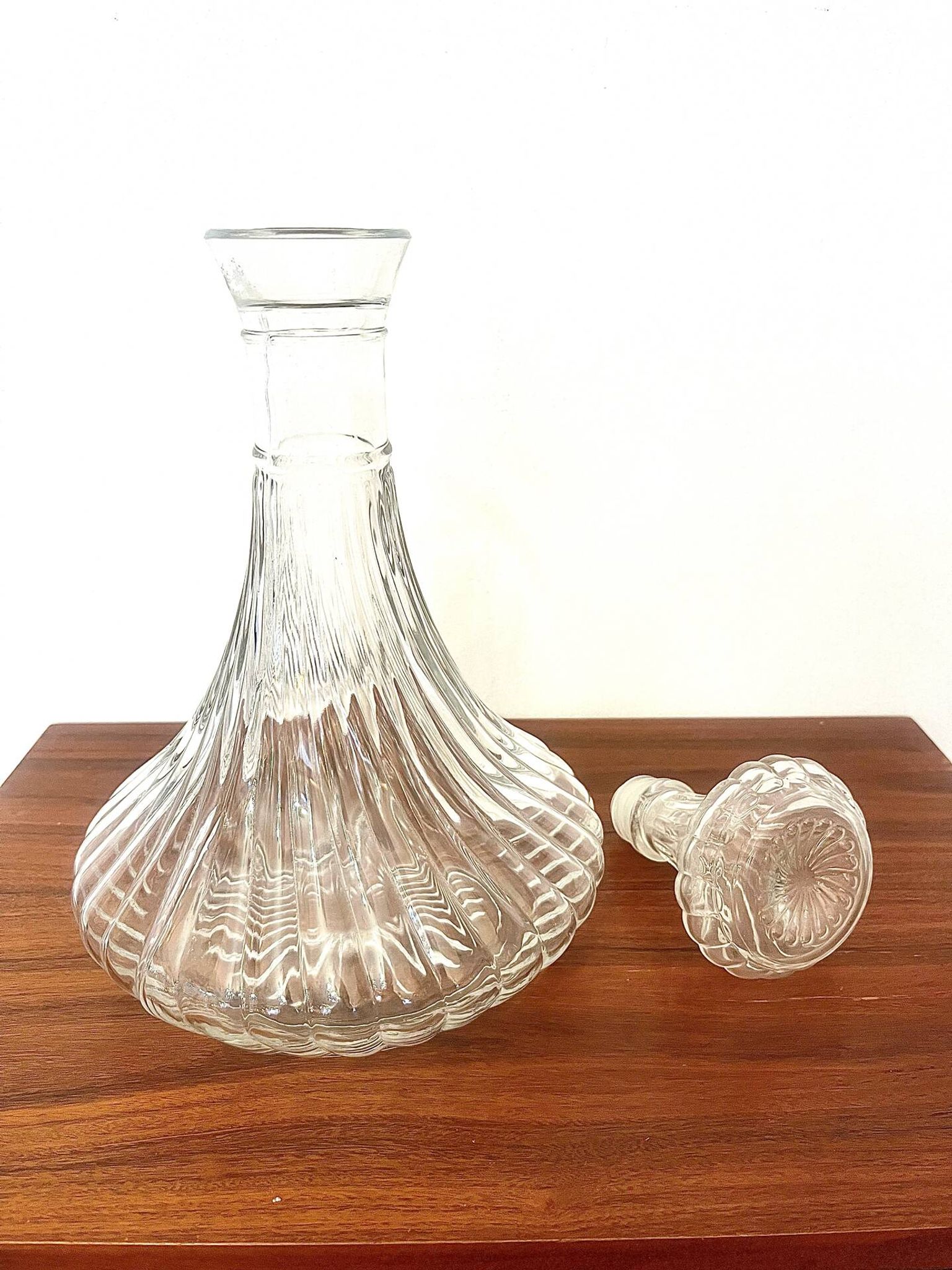 Carafe à décanter en cristal torsadé