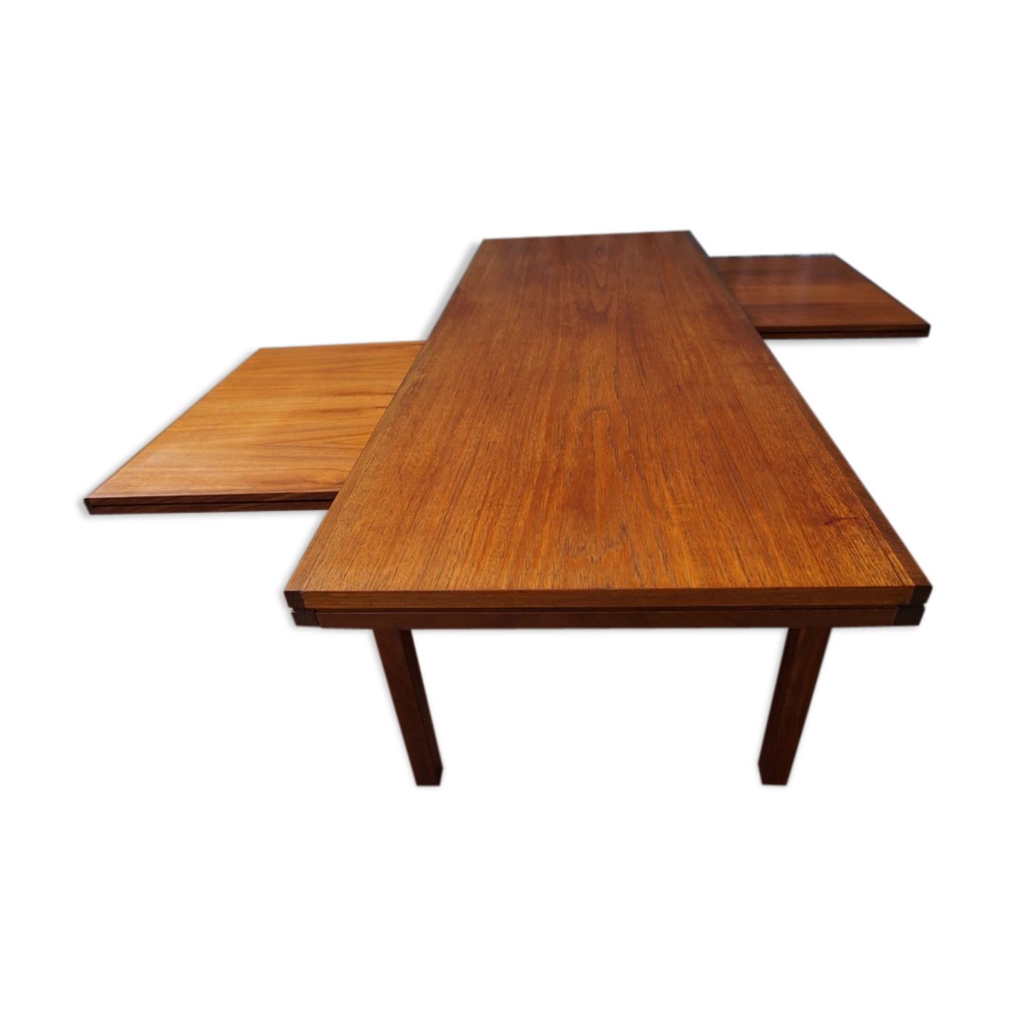 Table basse extensible teck rétro années 1960