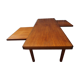 Table basse extensible teck rétro années 1960
