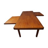 Table basse extensible teck rétro années 1960
