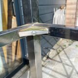 Display bookshelf modular wall shelf glass and chrome vintage 1970s