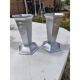 Set of aluminium vases from the 1930s.