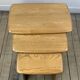 Vintage Ercol nesting tables in solid elm from the 1980s.
