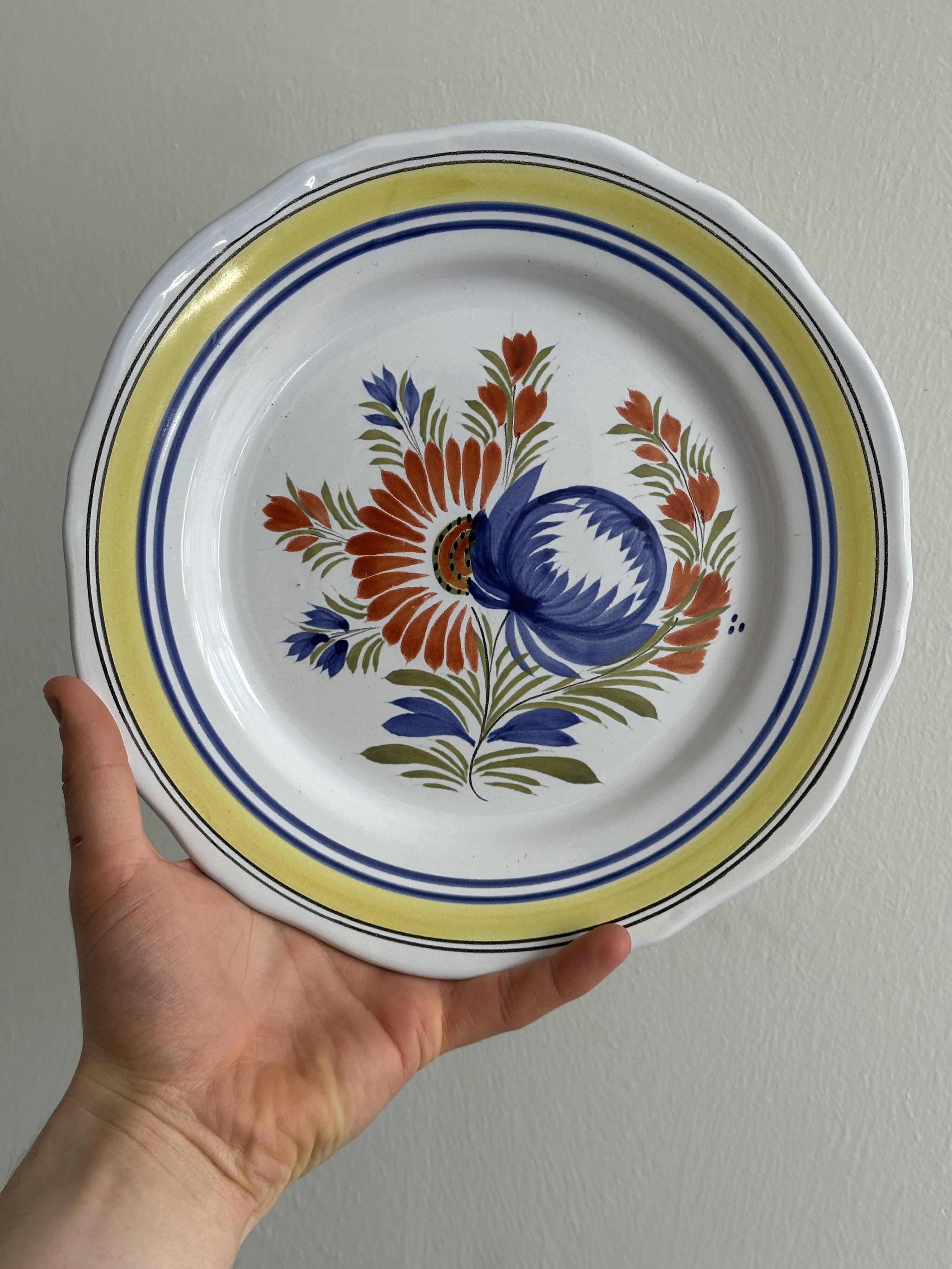 Quimper Henriot hand painted plate.