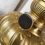 Large gilded brass oil lamp