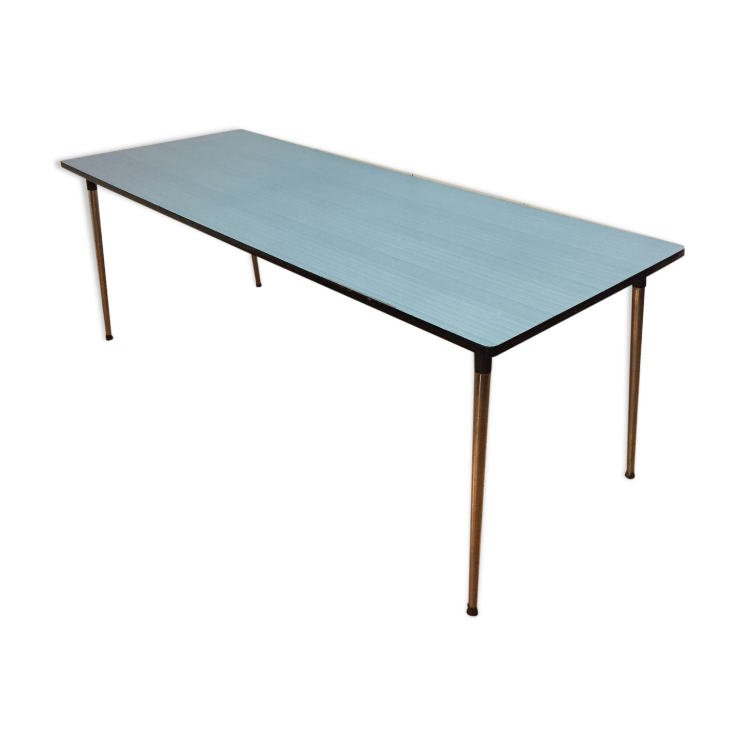 Blue formica table