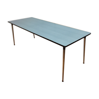 Blue formica table