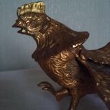 Pair of vintage heath roosters in brass year 70.