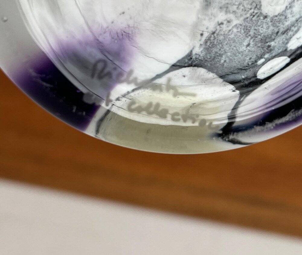 Vintage German glass vase and cup by Hans Jürgen Richartz for the Richartz art collection, set of 2.