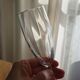 10 vintage champagne flutes in faceted glass