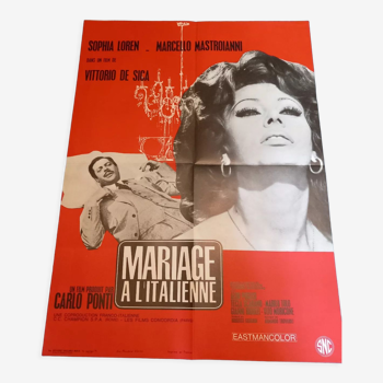 Affiche de cinéma Mariage à l'italienne