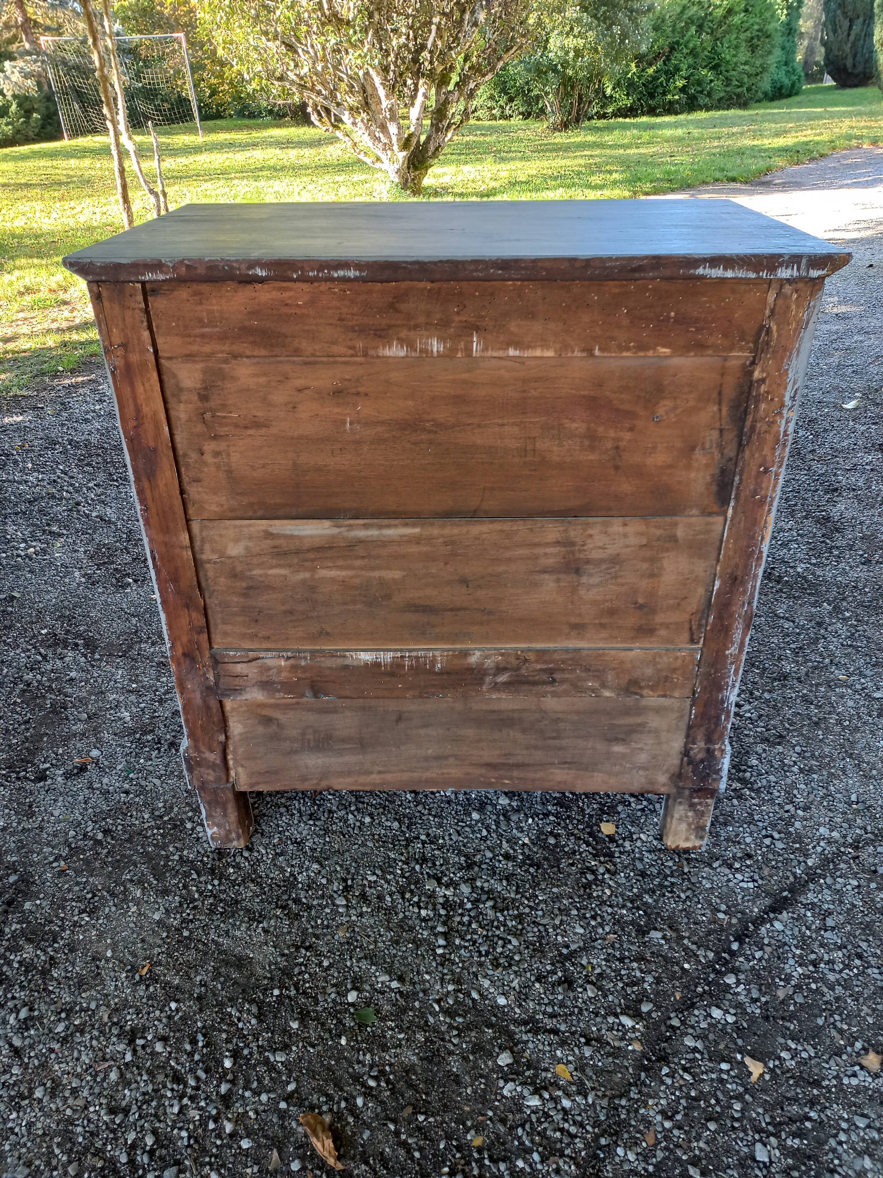 Chest of drawers late nineteenth century patinated gray