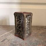 Ancient Ceramic Vase Terracotta Glazed Handmade Signed F aupon