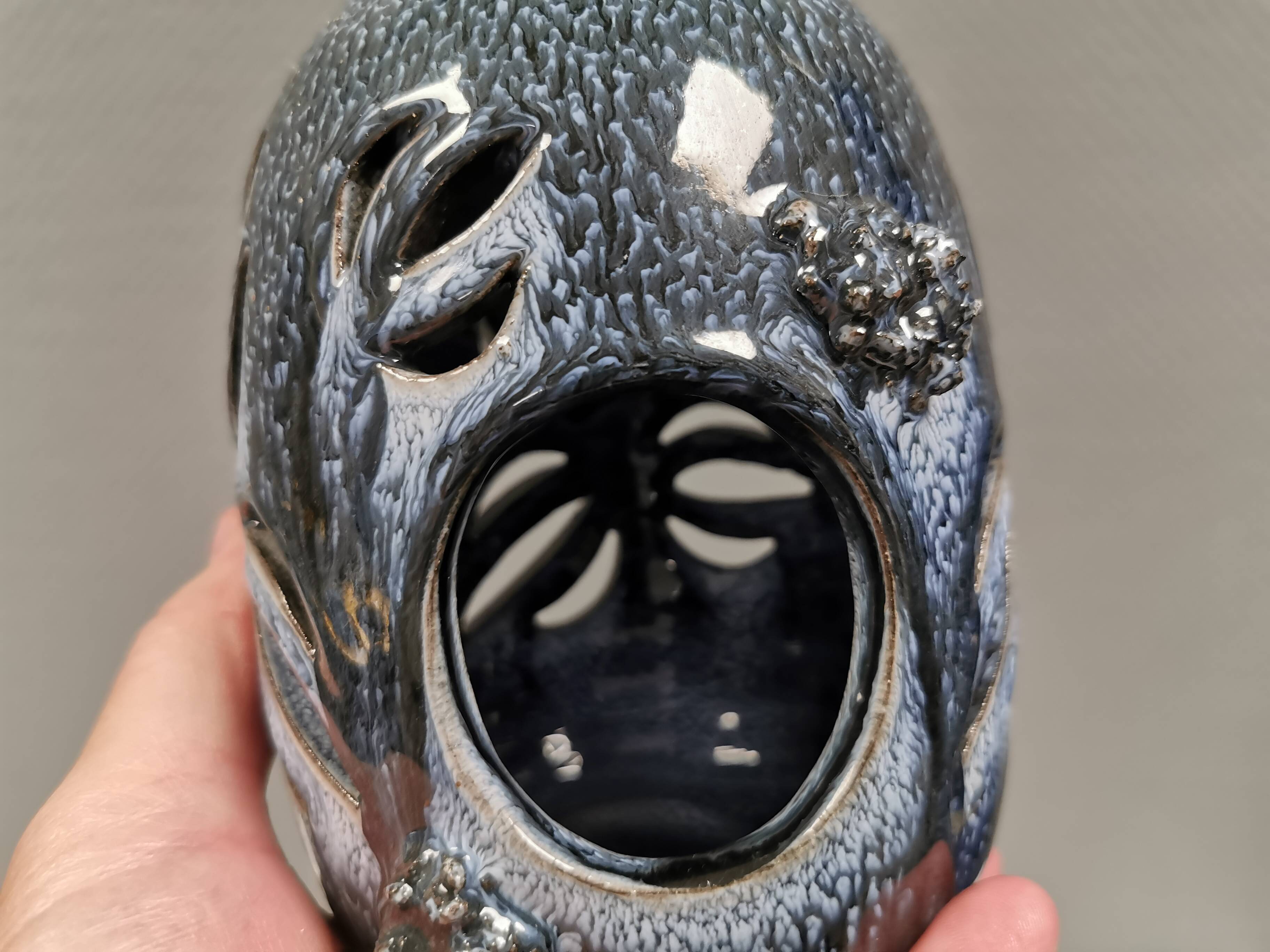 Lanterne Rare Glit Islande – 22,5 cm – Par Gerhard Schwarz