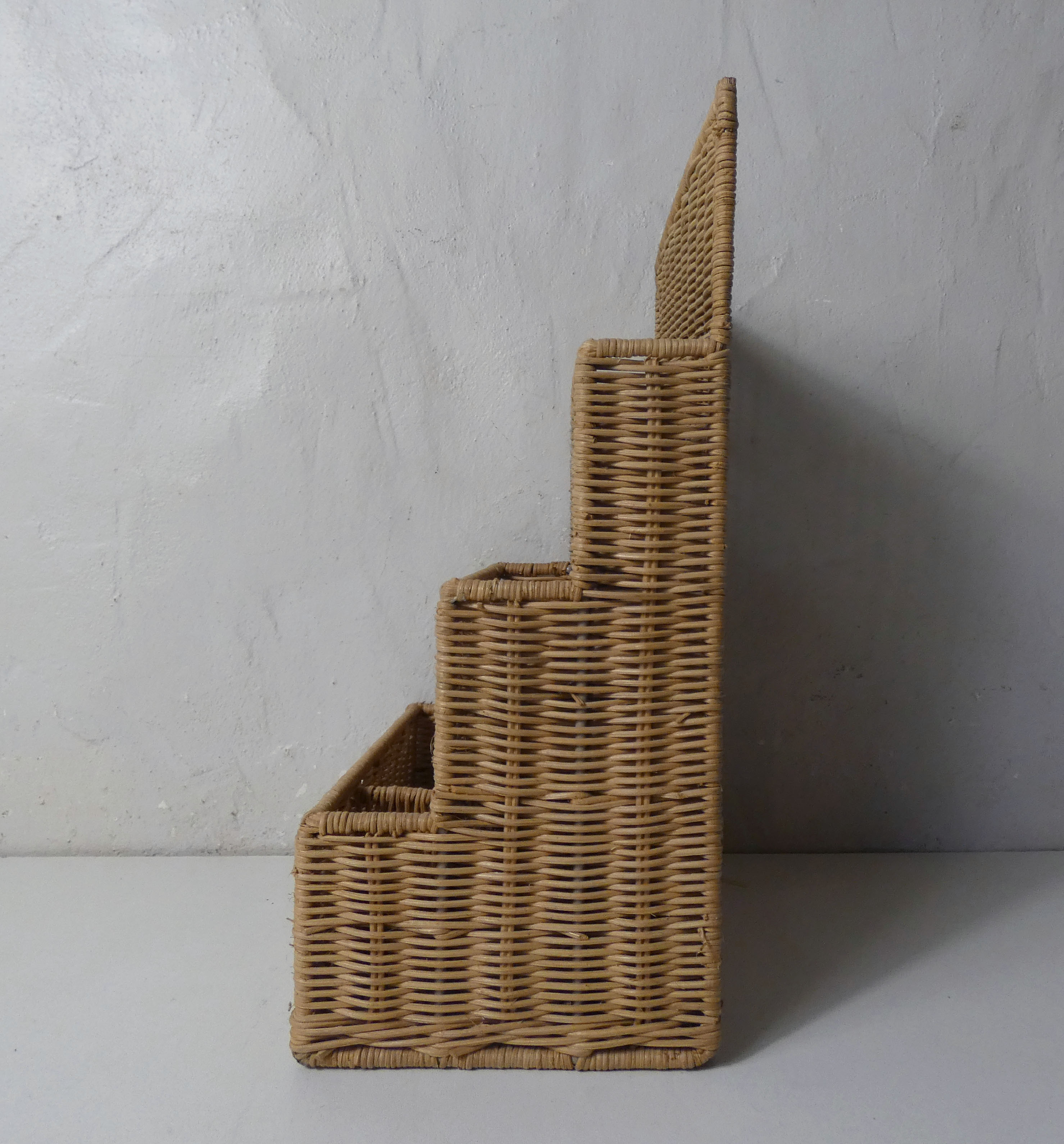 Rattan mail holder
