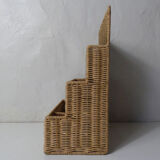 Rattan mail holder