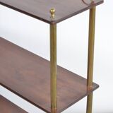 Etagère à poser en bois et laiton