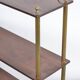 Etagère à poser en bois et laiton