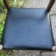 Series of 4 old scandinavian chairs wood teck - skai skaï black vintage