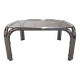 Space age tubular coffee table in smoked glass from the 60s/70s