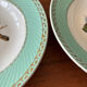 Set of 4 vintage deep plates in earthenware • Bird and leaf decoration