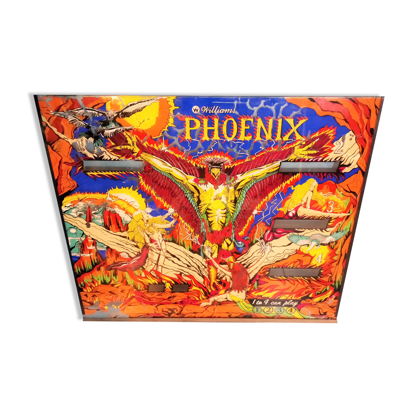 Pinball plate "Phoenix" Williams 1970s