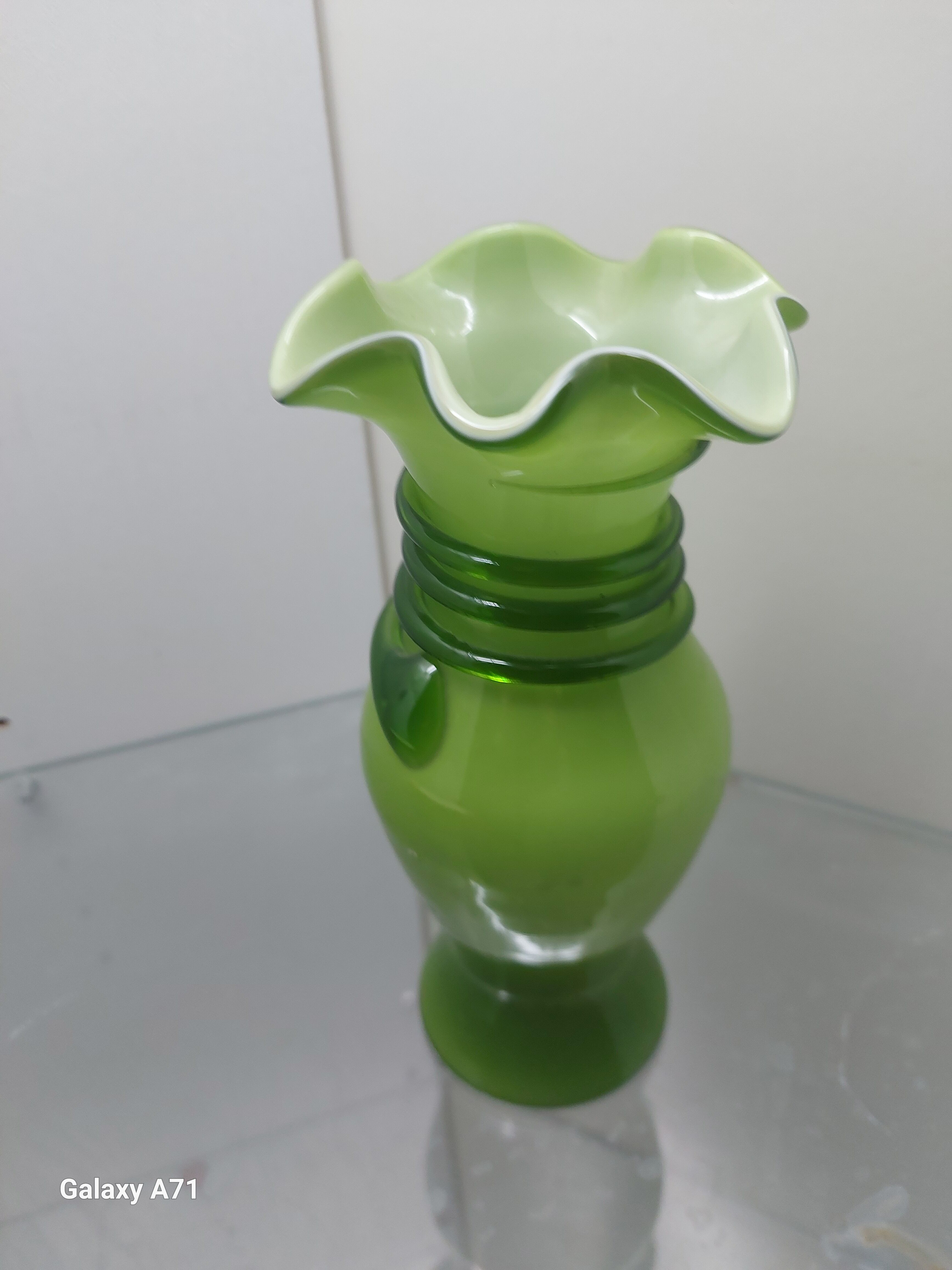 Vase verre soufflé style murano