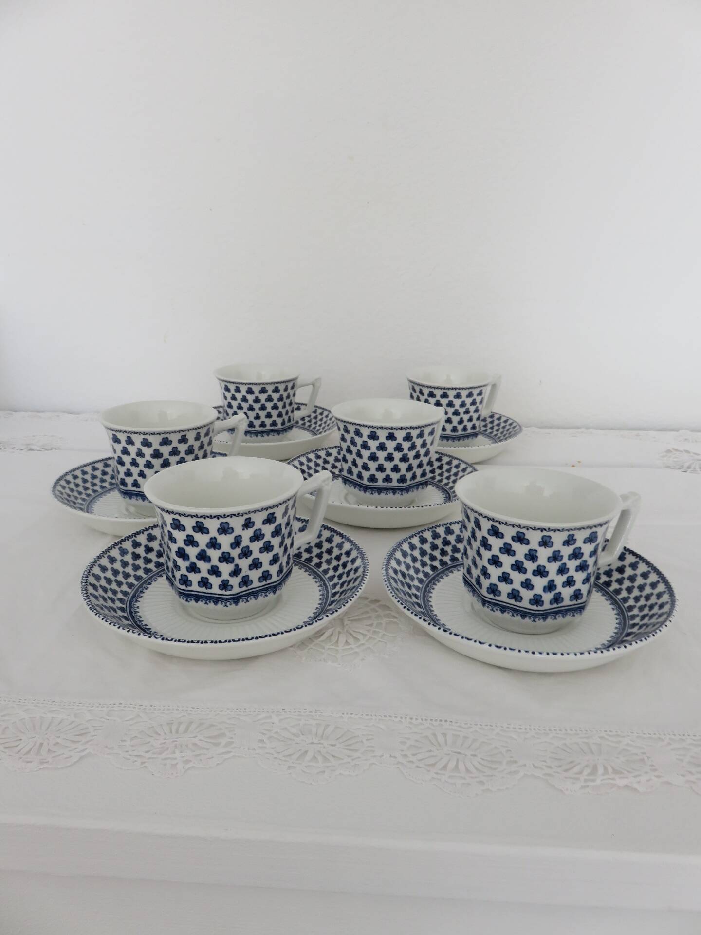 Service for 6 cups and saucers Adams England / Vintage English tableware