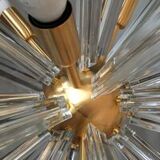 Transparent triedro murano glass sputnik chandelier