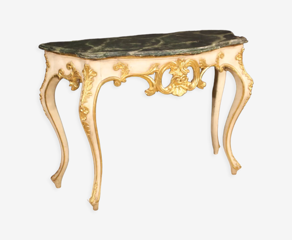 Console laquée et dorée