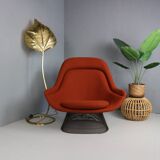 Early bronze lounge chair by Warren Platner for Knoll 1960s in rust red