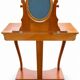 Coiffeuse Console en merisier avec miroir ovale orientable