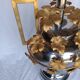 Chrome and gilded metal lamp ep 1970 hollywood regency / neoclassical