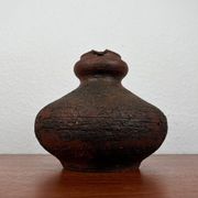 Carafe vase by German studio pottery, brutalist vintage by Gerhard Liebenthron, 1974.