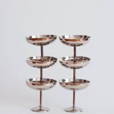 Set of six minimalist ice cream cups, Italy, 1970s