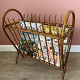 Rattan wicker magazine rack