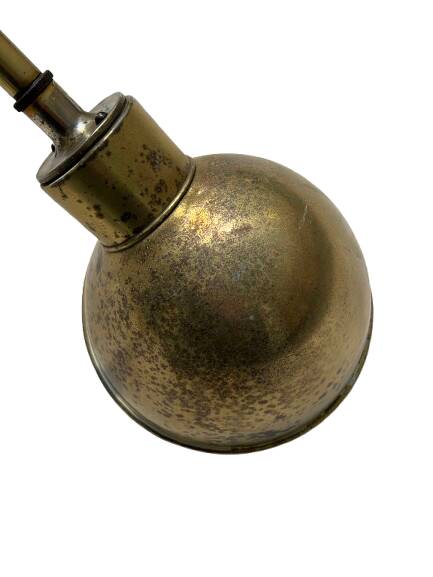 Pair of exterior or interior wall lights in gilded metal, 60s/80s