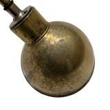 Pair of exterior or interior wall lights in gilded metal, 60s/80s