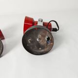 Pair of 1970s red and black wall lights