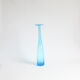 Vintage handblown blue bubble glass bottle vase