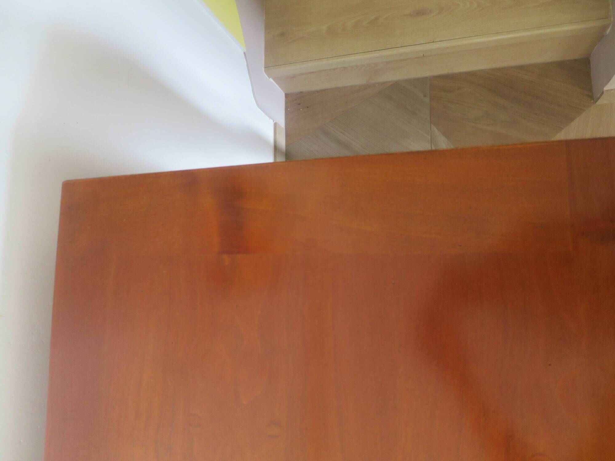 large curved chest of drawers - solid wood - cherry - 4 drawers - Louis Philippe