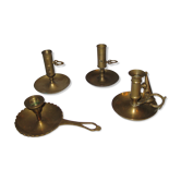 Lot of brass candlesticks