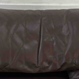 Brown leather 2-seater sofa Cassina Maralunga by Vico Magistretti