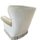 Vintage beige single seat / armchair / club chair with fringes