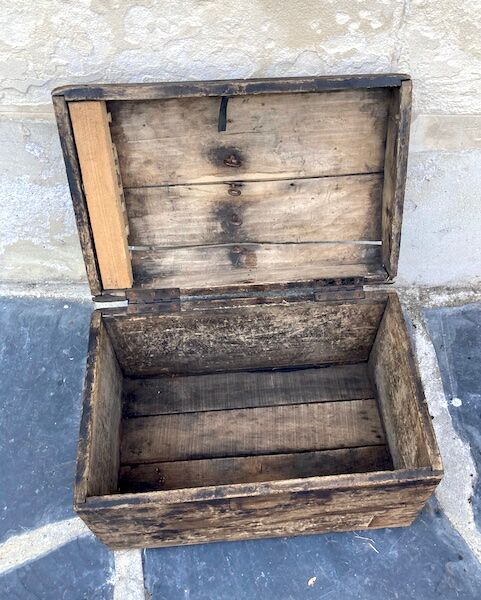 Old small wooden trunk
